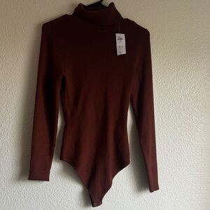 Abercrombie & Fitch Brown Turtleneck Bodysuit